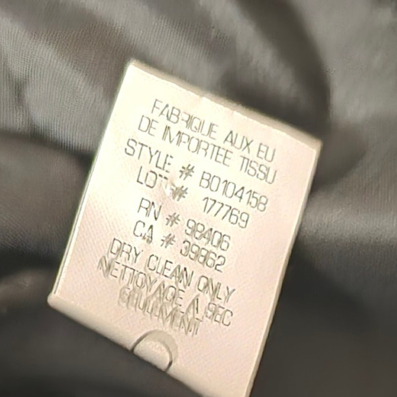 Theory cropped black Tweed blazer silver threading size 0 - Picture 7 of 11